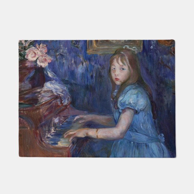 Felpudo Lucie Leon en el piano (por Berthe Morisot) (Anverso)