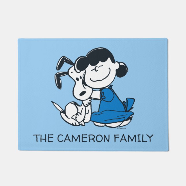 Felpudo Lucy Hugging Snoopy (Anverso)