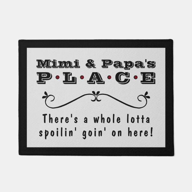 Felpudo Lugar de Mimi y Papá Mucho mimo (Anverso)