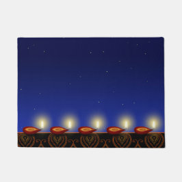 Felpudo Luminosa lámpara Diwali - puerta Mat