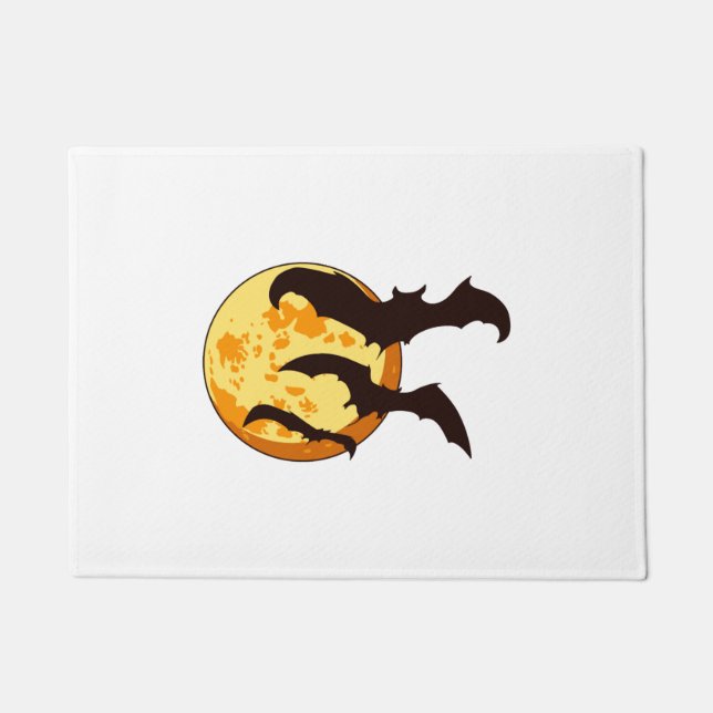Felpudo Luna de Halloween y Bats (Anverso)