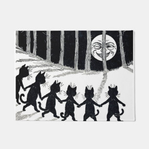 Felpudo Luna Llena y gatos, Louis Wain