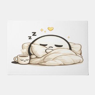 Felpudo Lunio Soñoliento Café Cozy de la Mañana - Kawaii A