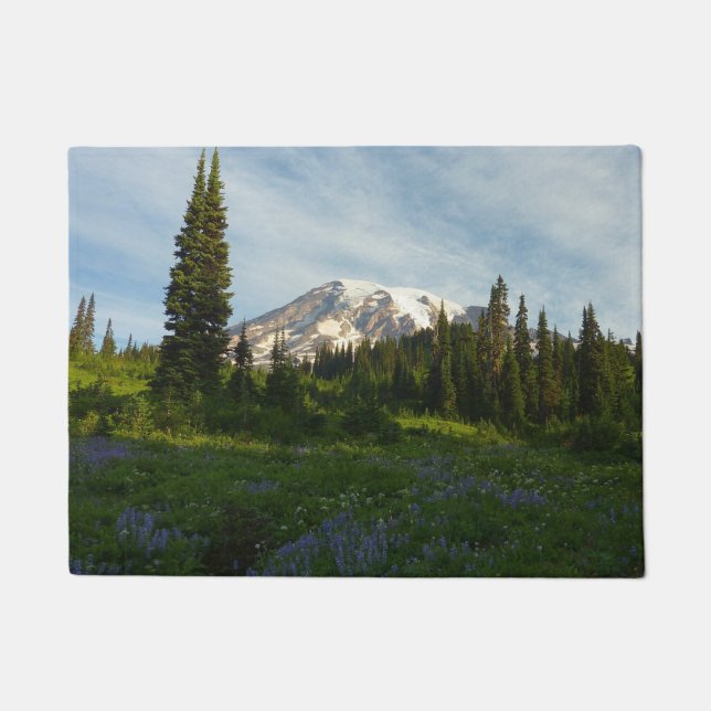 Felpudo Luz de la Mañana en el Monte Rainier (Anverso)
