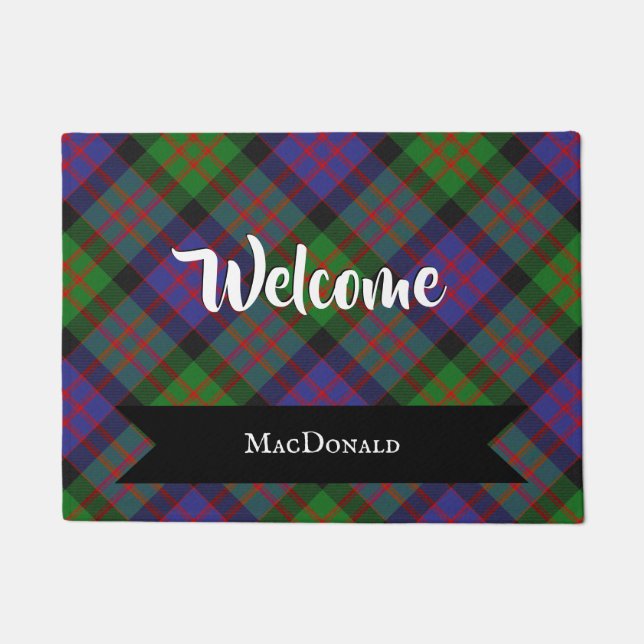 Felpudo MacDonald Clan Scottish Tartan Plaid Pattern (Anverso)