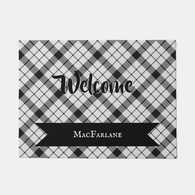 Felpudo MacFarlane Plaid Tartan Scottish Clan Pattern (Anverso)