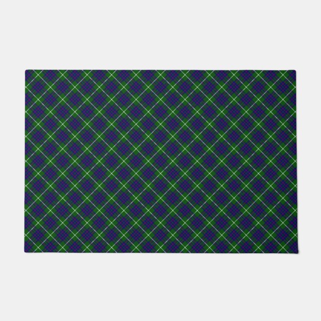 Felpudo MacIntyre tartan blue plaid (Anverso)