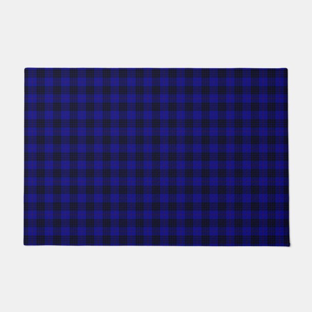 Felpudo MacKay tartan azul chapa (Anverso)
