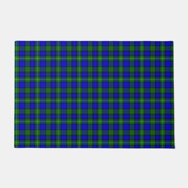Felpudo MacKenzie tartan dorada verde azul (Anverso)