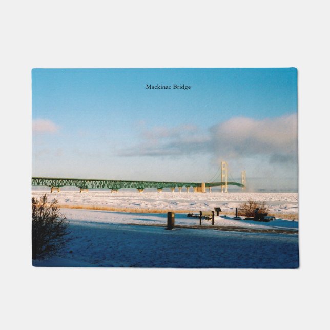 Felpudo Mackinac Bridge Mackinaw City (Anverso)