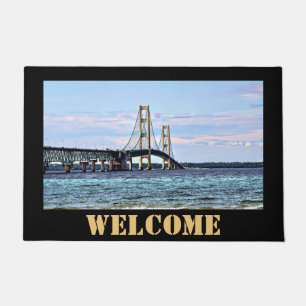 Felpudo Mackinac Bridge Welcome Door Mat
