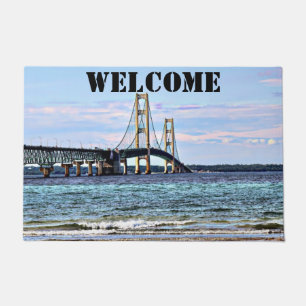 Felpudo Mackinac Bridge Welcome Door Mat