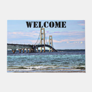 Felpudo Mackinac Bridge Welcome Door Mat