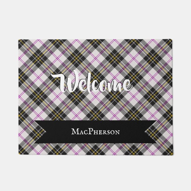 Felpudo MacPherson Clan Scottish Tartan Plaid Pattern (Anverso)