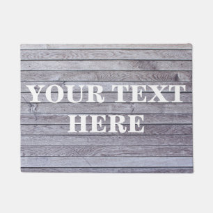 Felpudo Madera de bambú gris personalizada