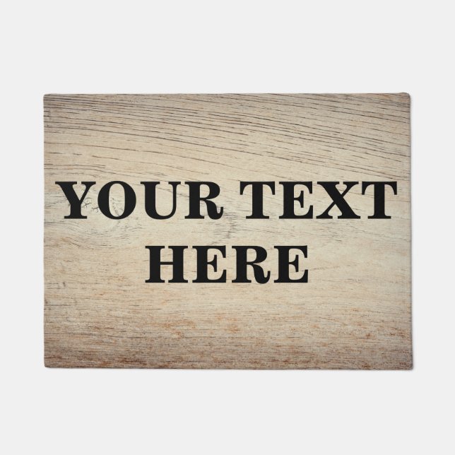 Felpudo Madera Gris de Bambú Personalizada (Anverso)