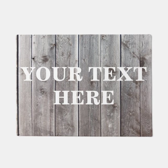 Felpudo Madera Gris de Bambú Personalizada (Anverso)