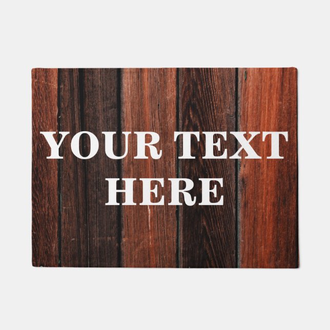 Felpudo Madera Gris de Bambú Personalizada (Anverso)