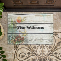 Madera Rústica Con Pájaros Pintados