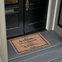 Madera Rustica Weathered "Bienvenidos a nuestra ca