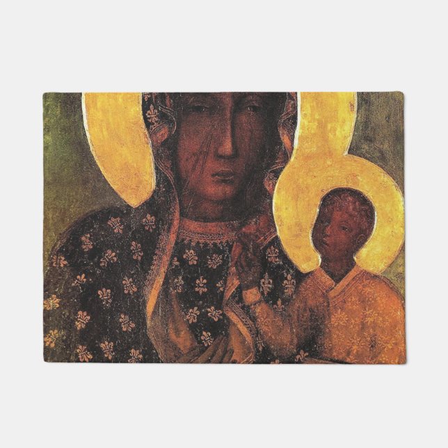 Felpudo Madonna Negra Polonia Nuestra Señora De Czestochow (Anverso)