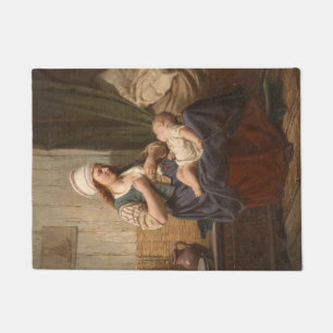 Felpudo Madre sosteniendo a su hijo (por Rudolf Jordan)
