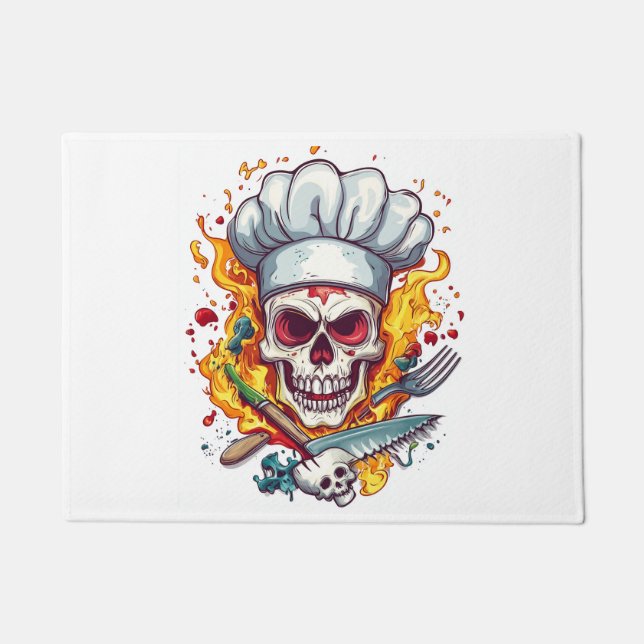 Felpudo Maestro de Cocina Skull Chef (Anverso)