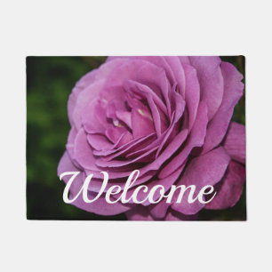 Felpudo Magenta Garden Rosa de bienvenida Doormat
