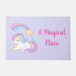 Felpudo Magnífica estrella de fusilamiento de Unicornio y 