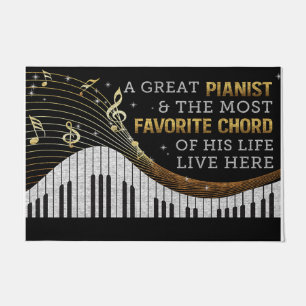 Felpudo Magnífico Doormat Pianista, Regalo De Jugadores D