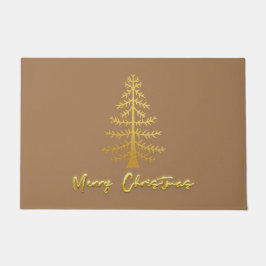 Felpudo Magnífico resplandor moderno de lujo árboles dorad