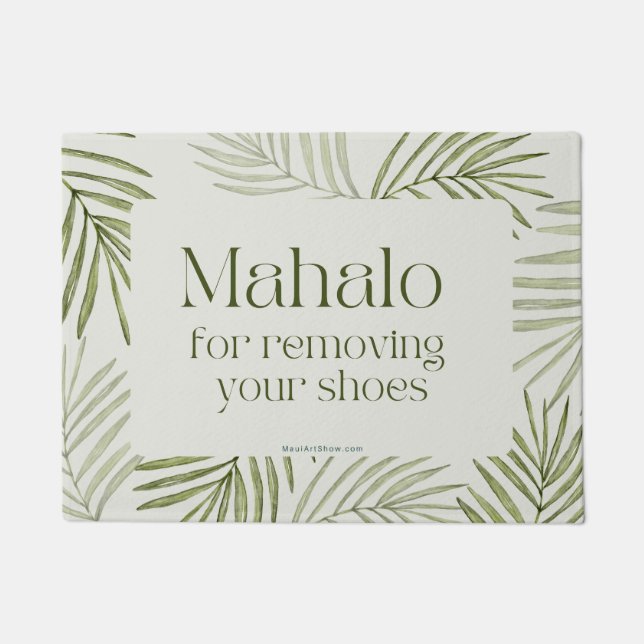 FELPUDO MAHALO POR ELIMINAR SUS ZAPATOS - RUGAS DE MAT DE  (Anverso)
