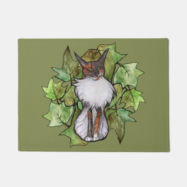 Felpudo Maine Coon Cat Ivy Dilute Calico (Anverso)