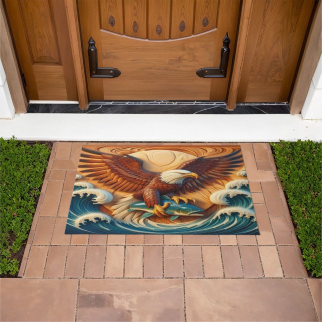 Felpudo Majestic Eagle Clutching a Fish 36x24 (Exterior)