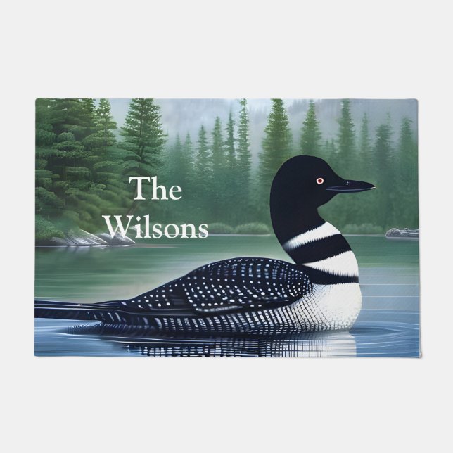 Felpudo Majestic Northern Wilderness Loon (Anverso)