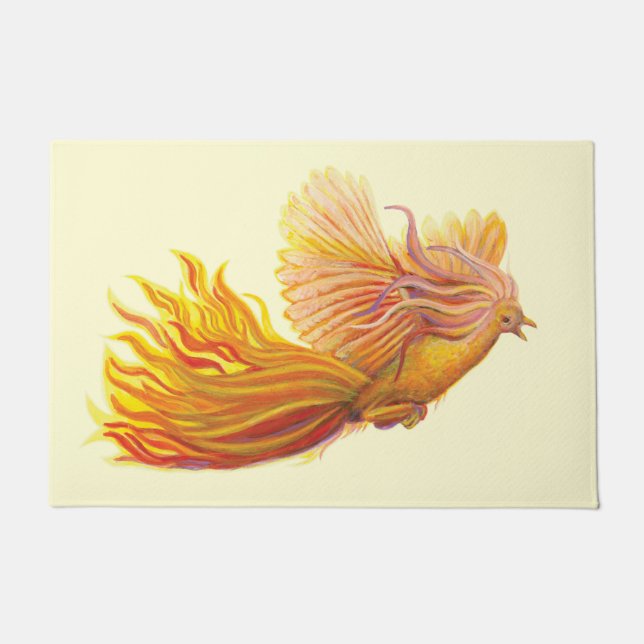 Felpudo Majestic Phoenix Bird Volando (Anverso)