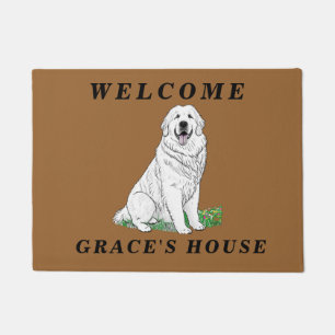 Felpudo Majestic welcome from a Great Pyrenees