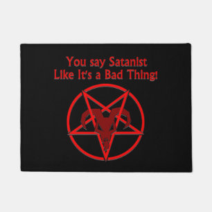 Felpudo Mal cosa satanista Humor oscuro Pentáculo de cabr