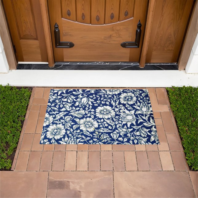 Felpudo Mallow Azul por William Morris,  (Exterior)