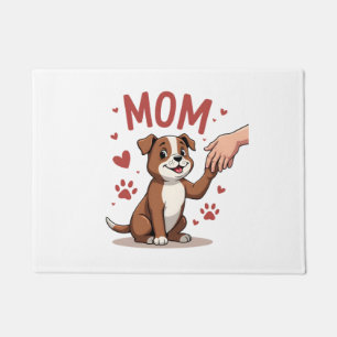 Felpudo Mamá American Bully Perrita Linda Mama Divertida M