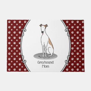 Felpudo Mamá de Greyhound (blanca como el hembra) Perro Cu