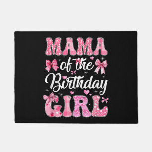 Felpudo Mamá De La Familia Chica De Cumpleaños Coquette Ro