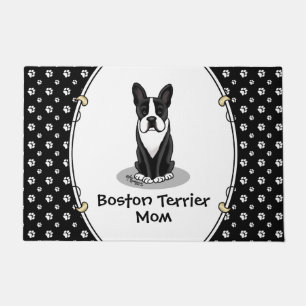Felpudo Mamá del Boston Terrier (negra) - Perro lindo