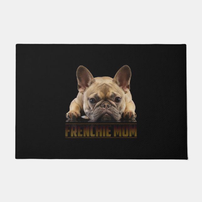 Felpudo mamá frenchie | regalo de mamá de bulldog francés (Anverso)