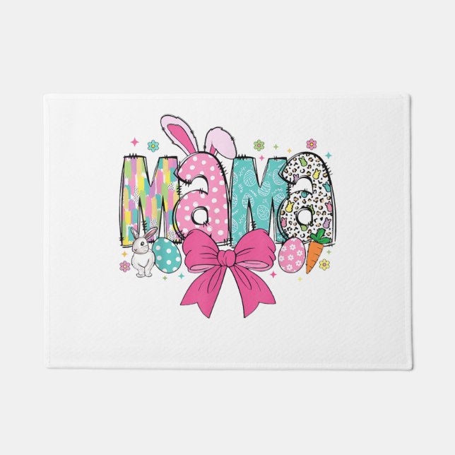 Felpudo Mama Mini Pascua Combinación Mama Bunny Día de Pas (Anverso)