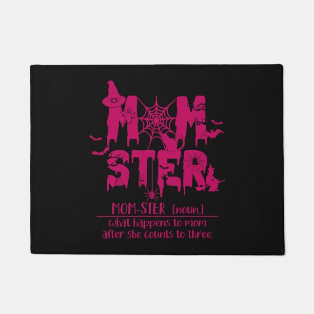 Felpudo Mamá - Monstruo de mamá Madre Halloween (Anverso)