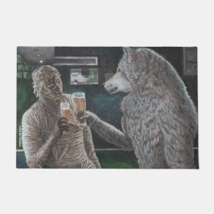 Felpudo Mami y Werewolf Beer Doer Mat
