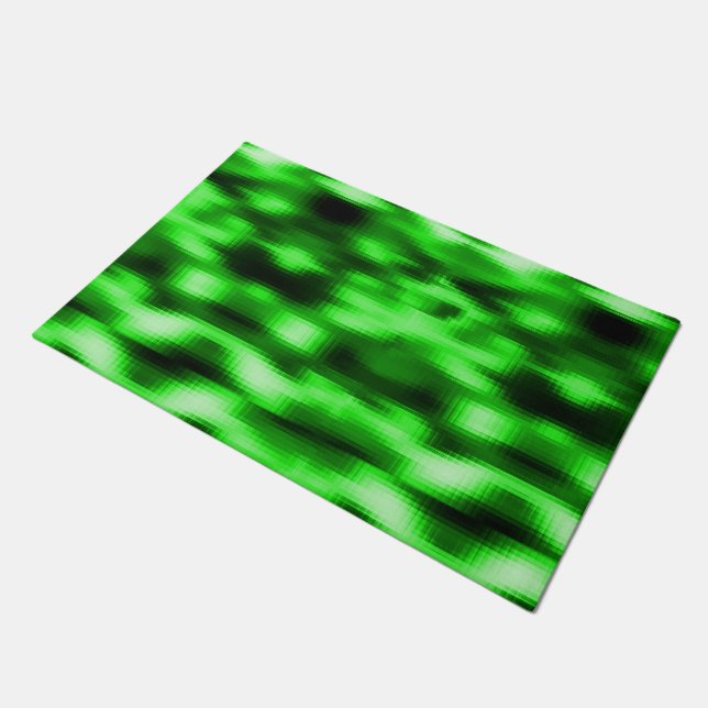 Felpudo Manchado verde y preto estilo pastilhas de vidro (Angular)