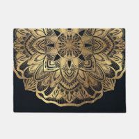 Mandala de oro azul de la marina moderna de moda