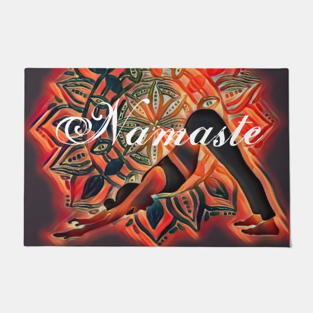 Felpudo Mandala Yoga Meditación Namaste Espiritual (Anverso)